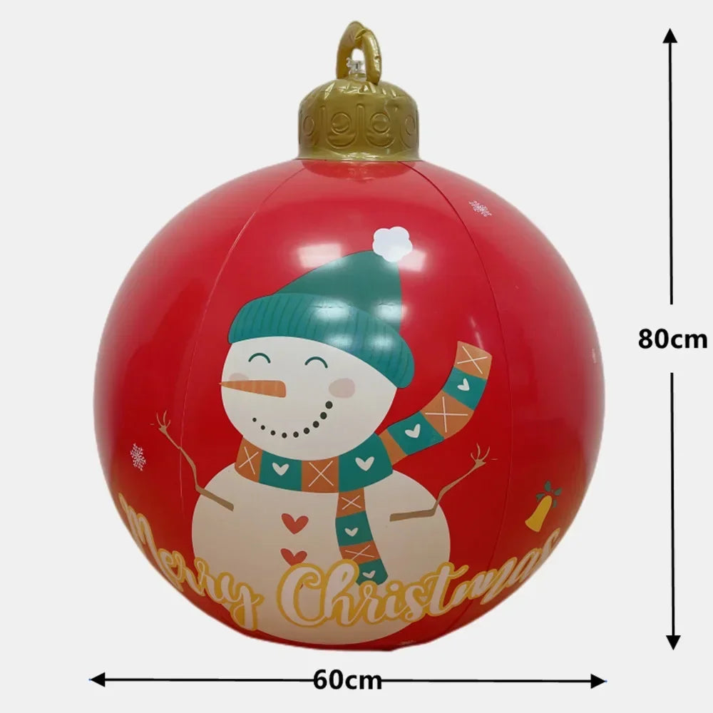 bola de natal inflável decorado feita pvc gigante luminoso led decorações de árvore 60cm