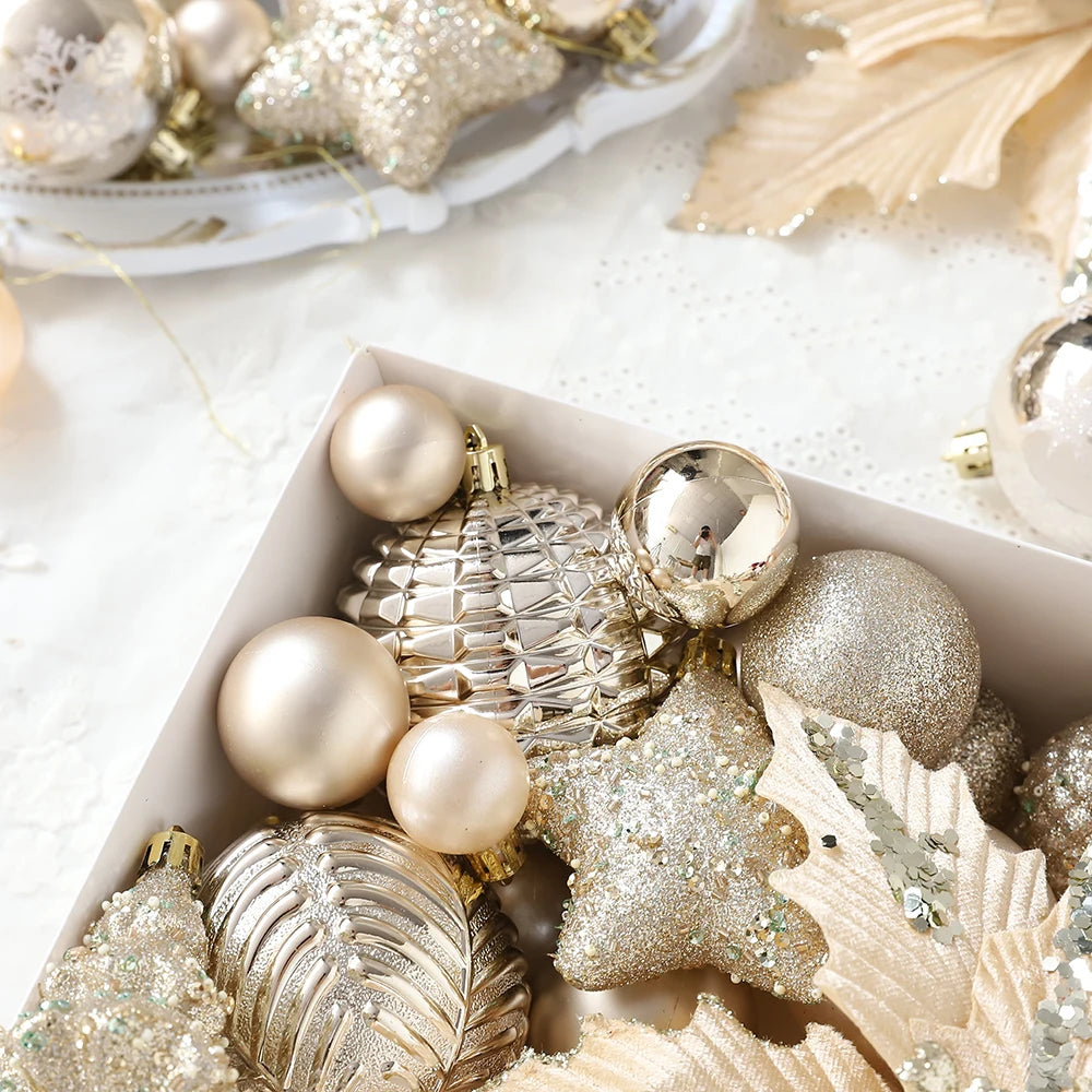 bola de natal ornamentos esferas 53/54 pçs 21cm