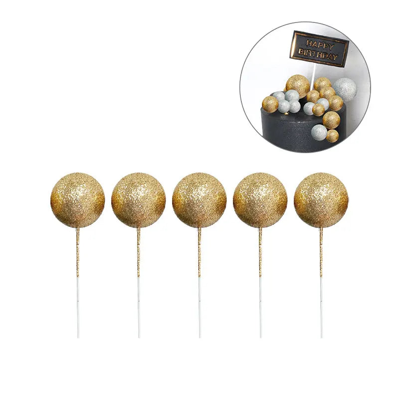 Conjunto de bolas para topper de bolo, 20 peças, esferas de 2cm-4cm, festa de casamento