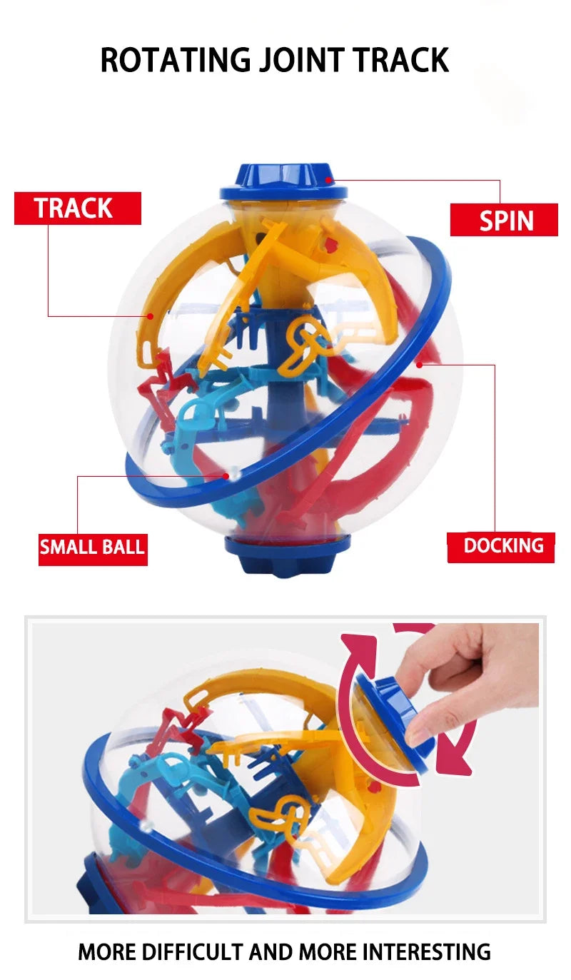 168 3D labirinto mágico intelecto bola esfera globo brinquedos para crianças