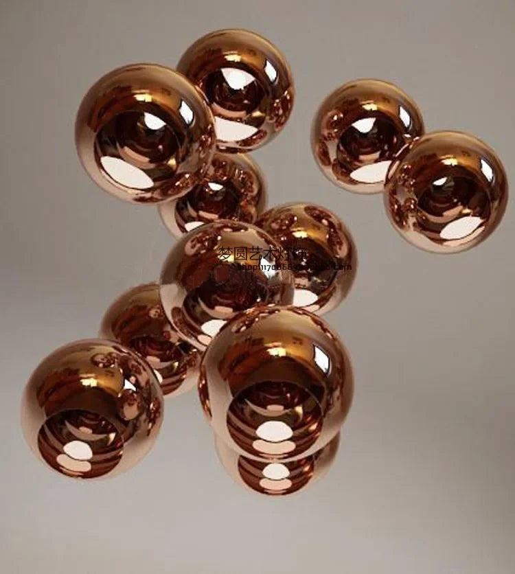 Lustre de bola de vidro criativo restaurante café bar estação corredor bola lustre lâmpada