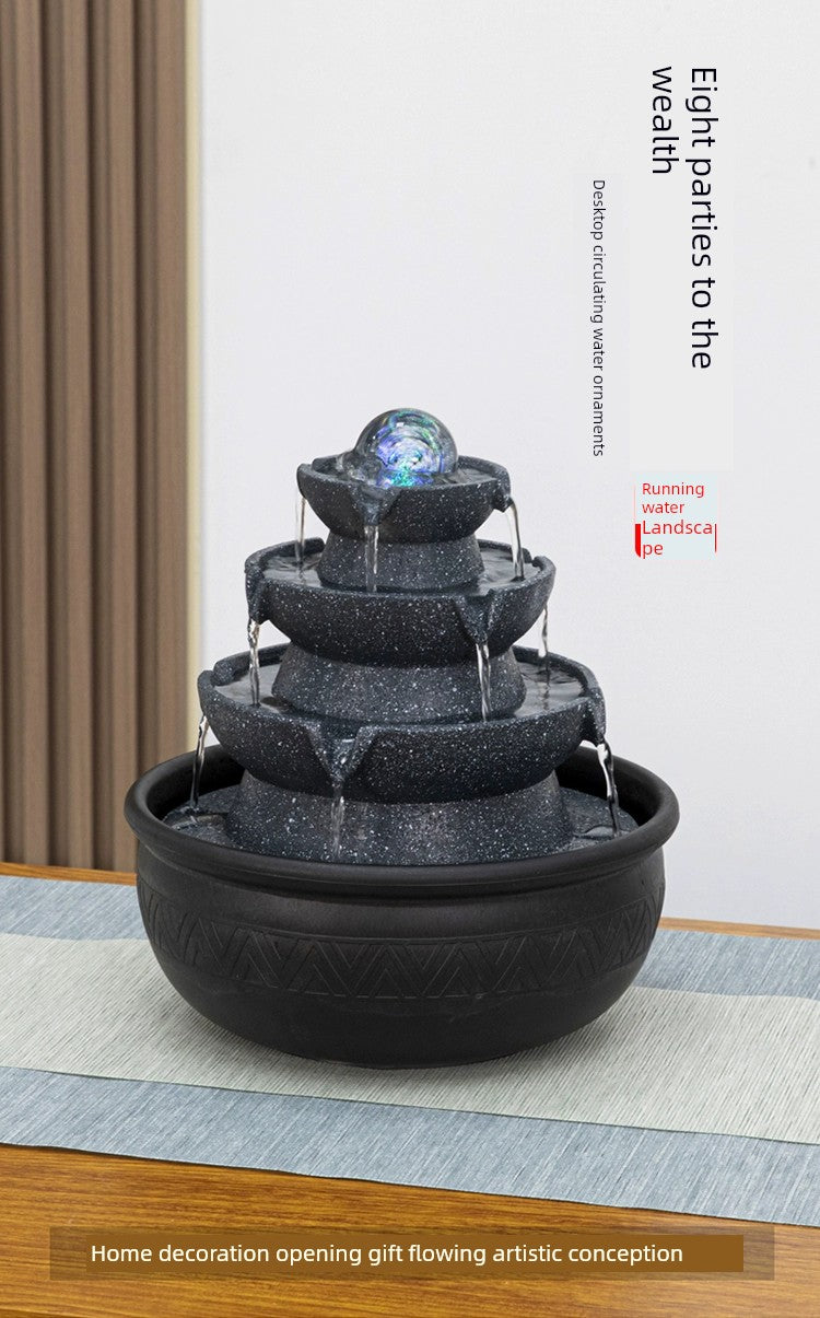 Esfera de decoração Sala de estar Fonte Fengshui