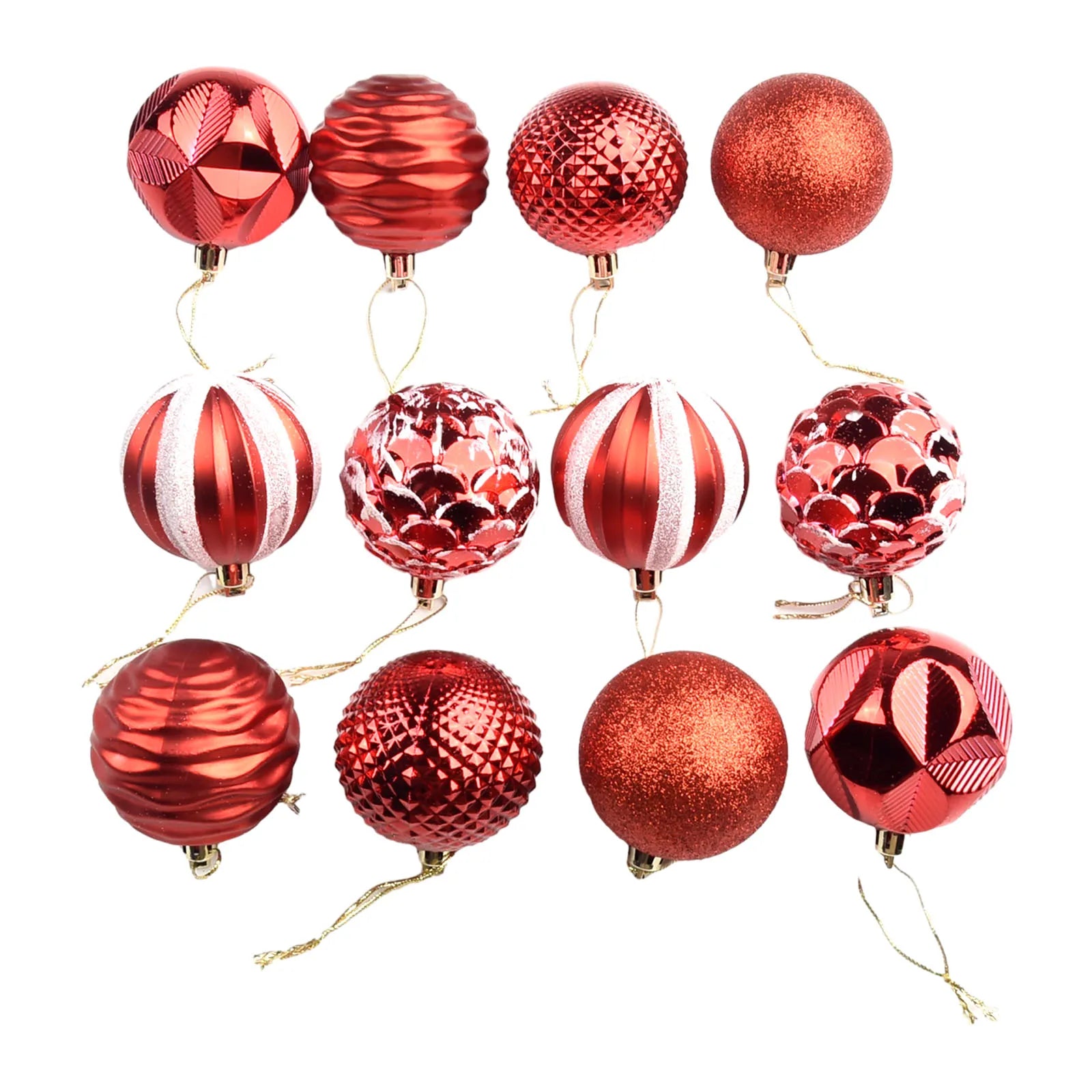 12pçs 6cm enfeites de bola de natal árvore de natal pingente pendurado para decorações de natal
