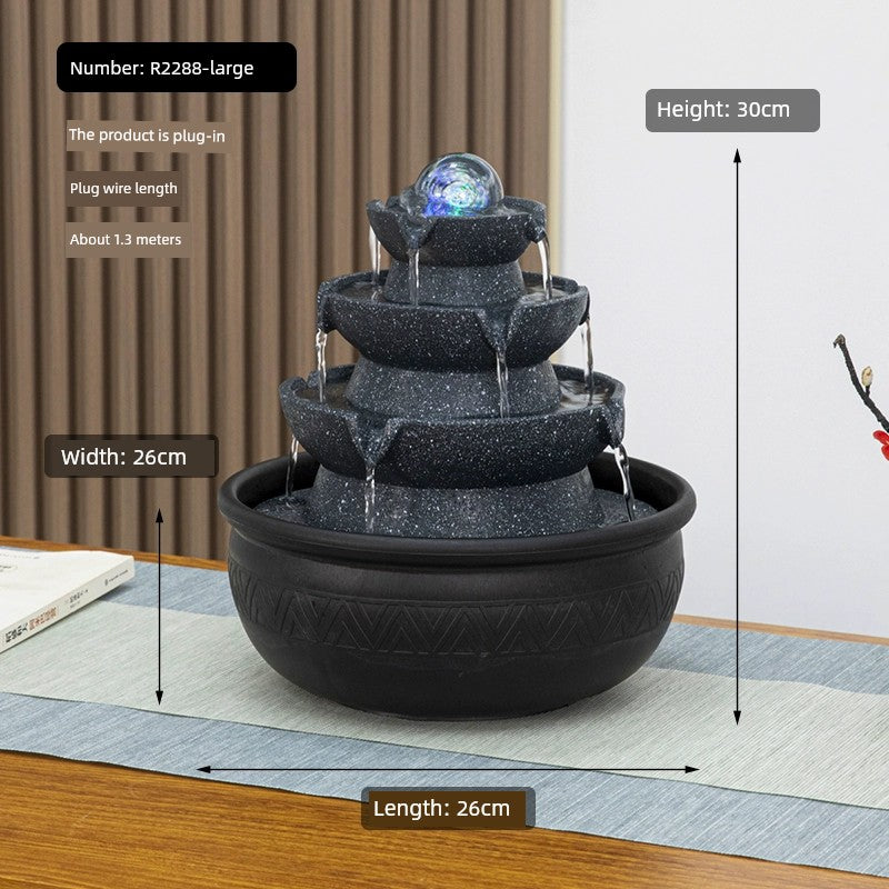 Esfera de decoração Sala de estar Fonte Fengshui