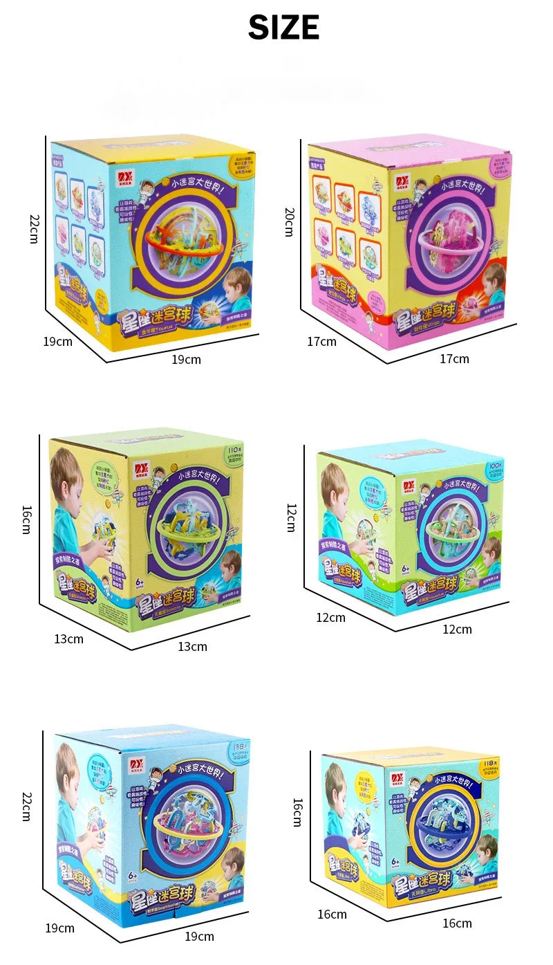 168 3D labirinto mágico intelecto bola esfera globo brinquedos para crianças