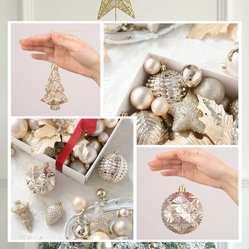 bola de natal ornamentos esferas 53/54 pçs 21cm