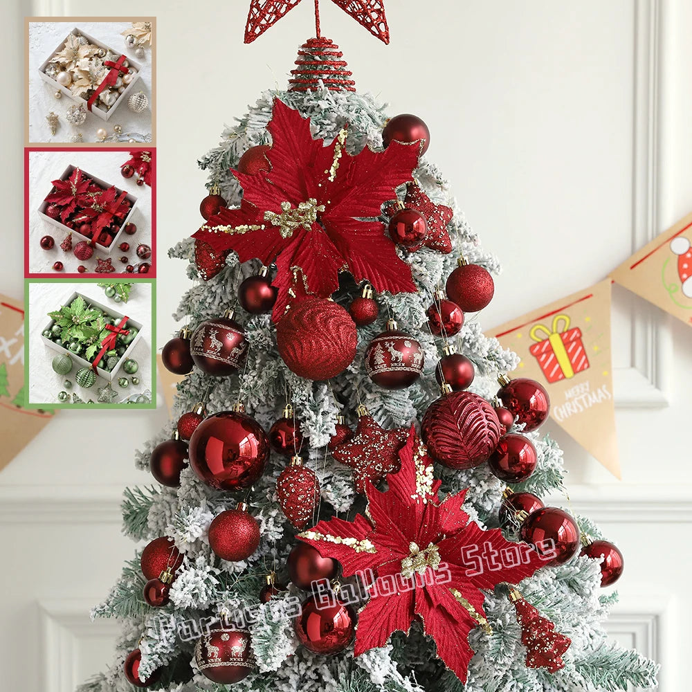 bola de natal ornamentos esferas 53/54 pçs 21cm