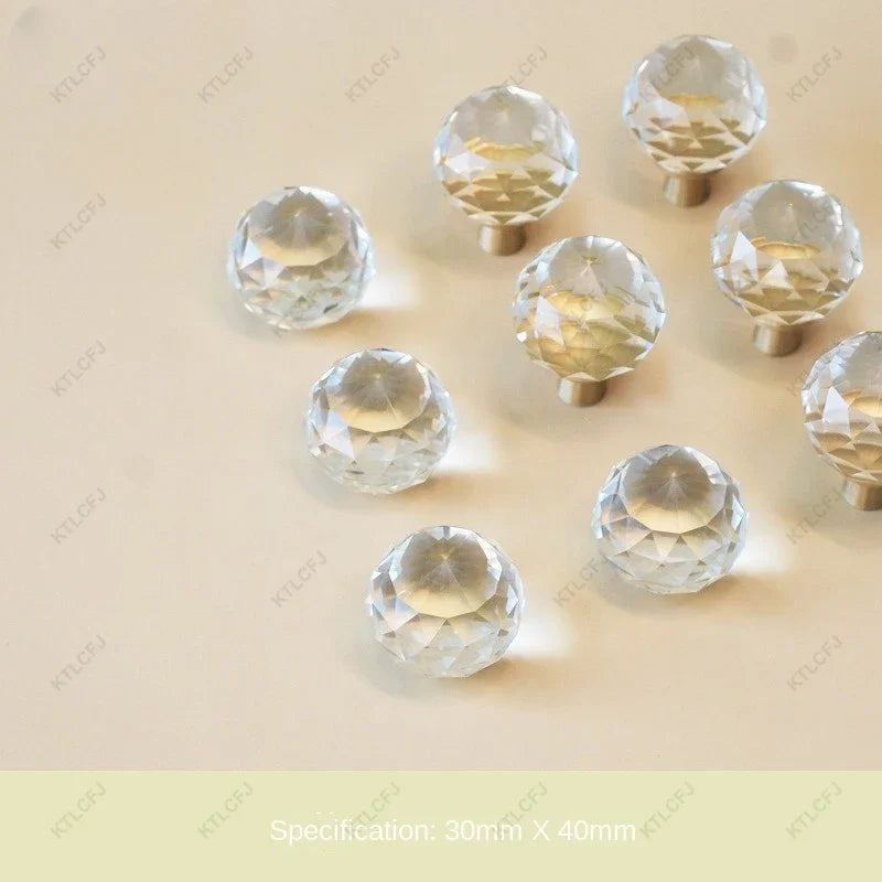 Luz de luxo estilo europeu bola de cristal alça bronze para decoração