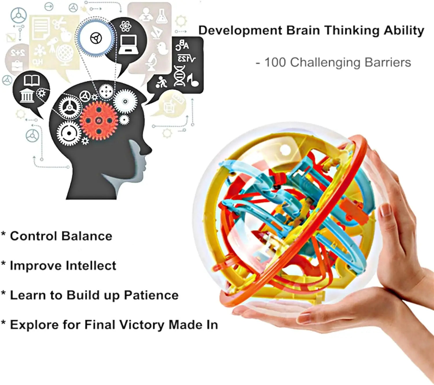 168 3D labirinto mágico intelecto bola esfera globo brinquedos para crianças