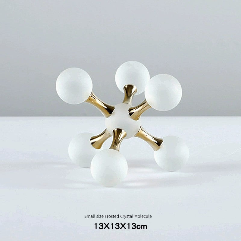 Luz moderna de luxo geométrica cruz metal cristal bola