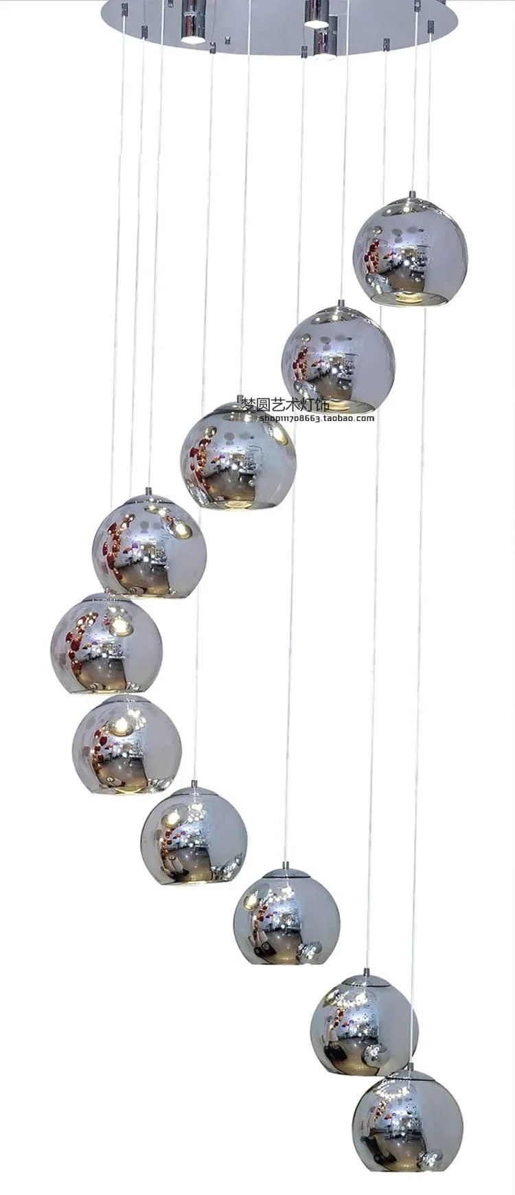 Lustre de bola de vidro criativo restaurante café bar estação corredor bola lustre lâmpada