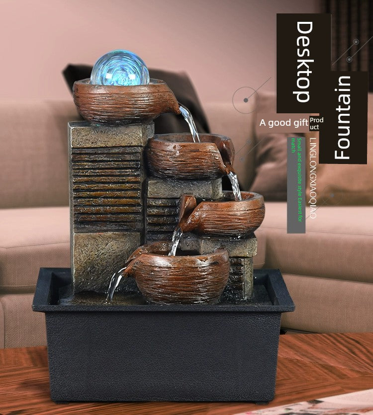 Fonte de decoração para sala de estar feng shui