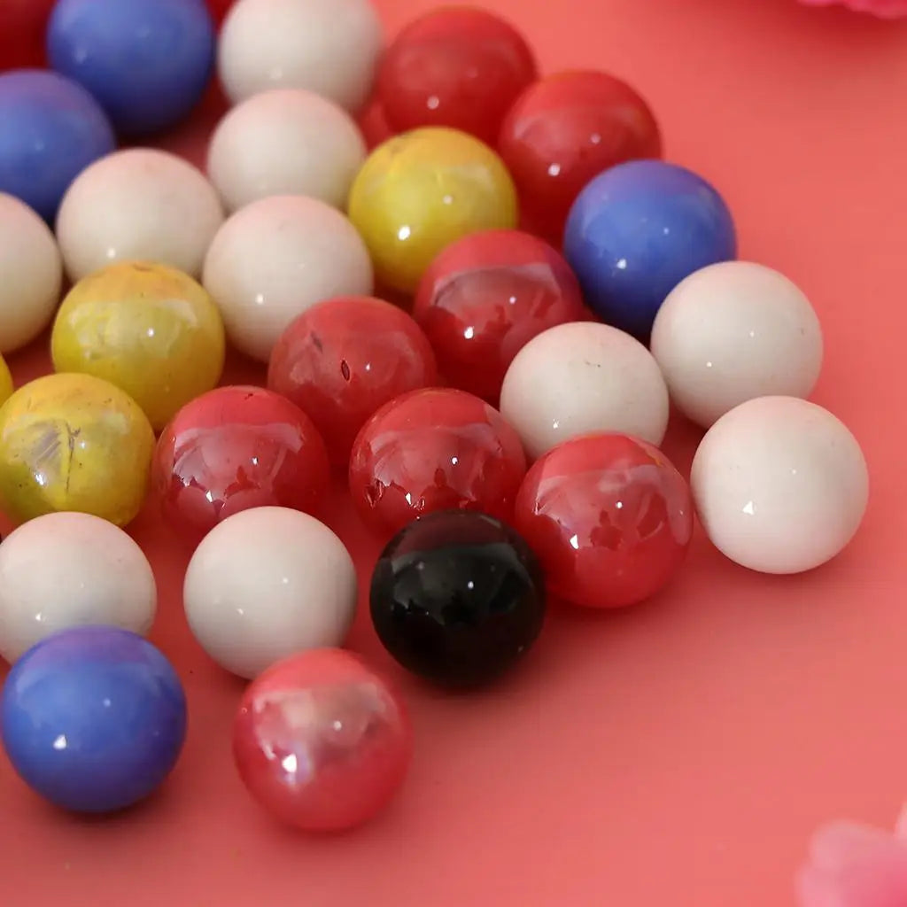 90 peças de bolinhas de vidro coloridas de 16mm, jogo de bola tradicional infantil, decoração de aquário