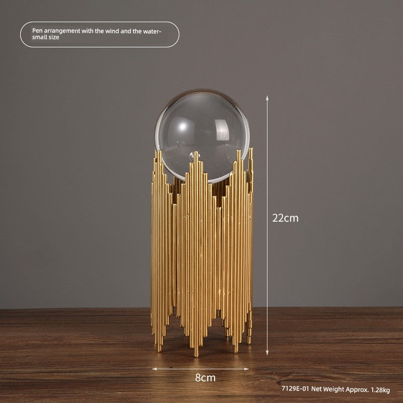 Bola de cristal arte decoração acessível luxo high-end armário de vinho