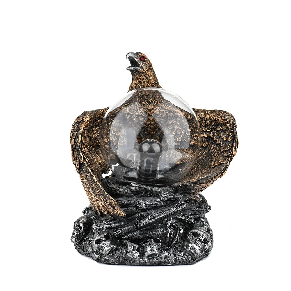 Lâmpada de plasma de cristal de águia americana, bola de vidro de 4 espaços