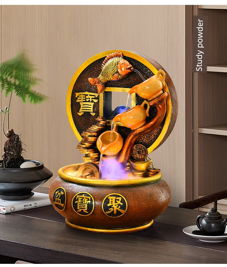 Esfera Fengshui Ornamentos de água corrente Água circulante Decoração de mesa