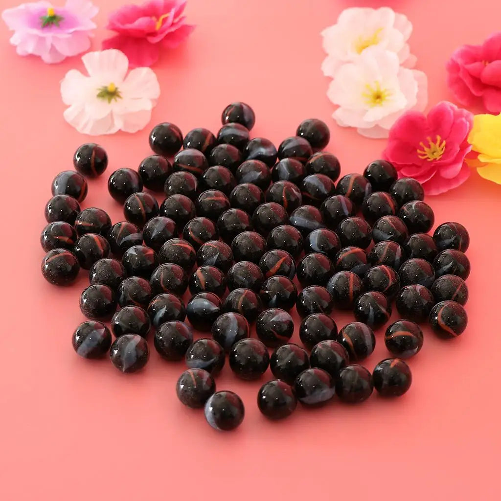 Conjunto de 90 peças de Bolas de vidro de mármore para jogo de damas