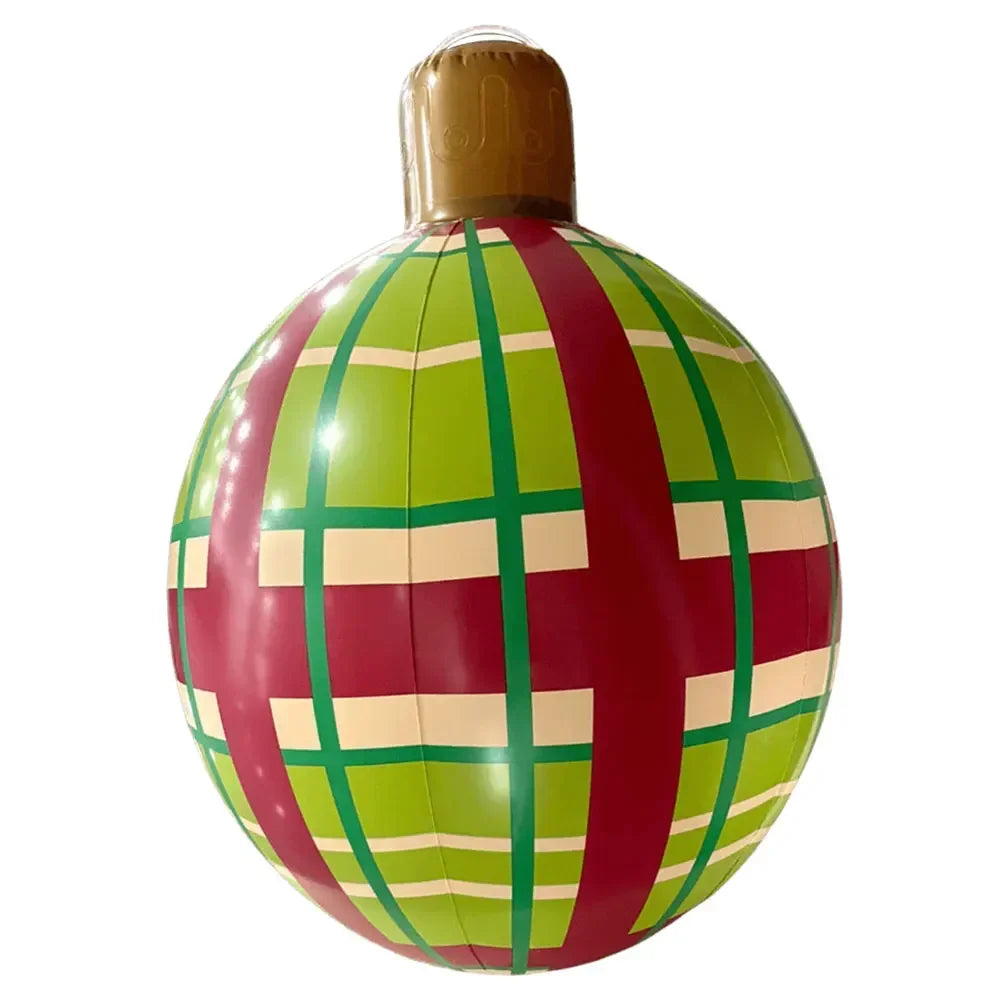 1 pçs 60cm grandes bolas de natal pvc bolas de plástico infláveis gigantes de árvore de natal