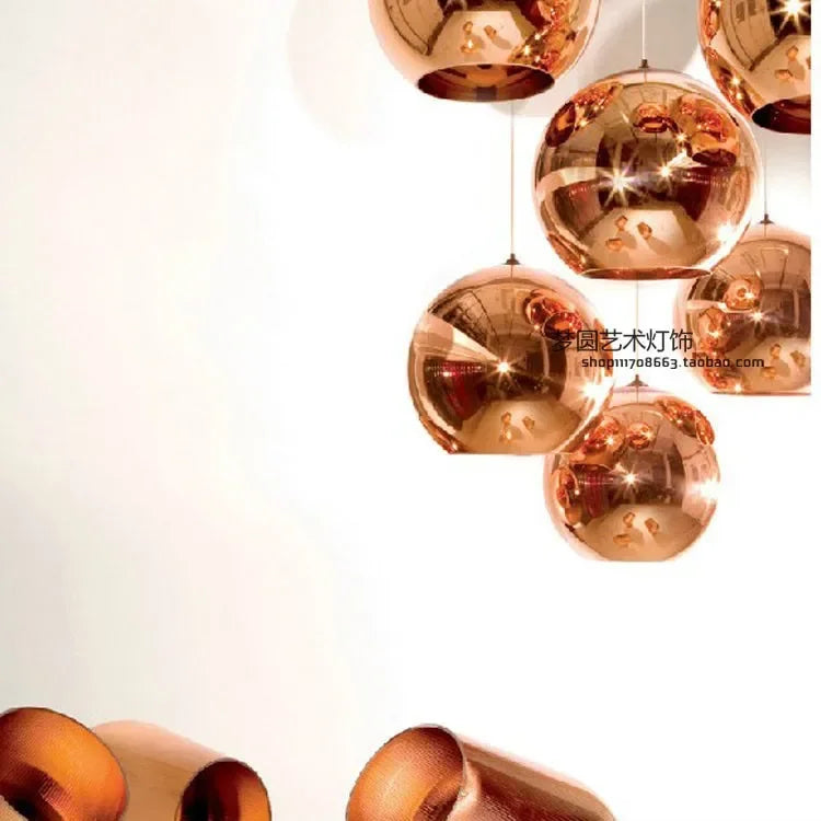 Lustre de bola de vidro criativo restaurante café bar estação corredor bola lustre lâmpada