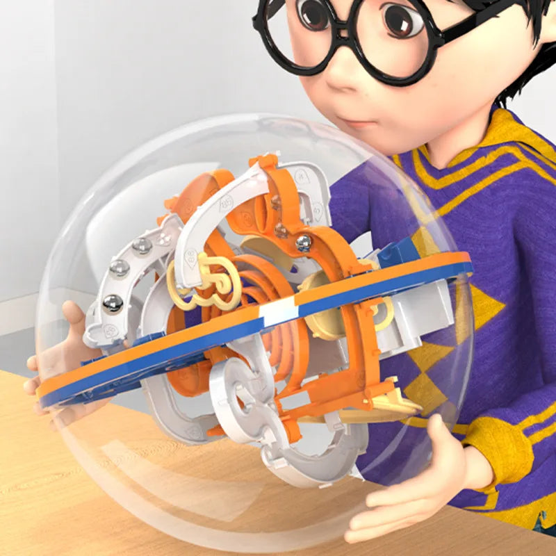 Labirinto mágico intelecto bola esfera educacional globo 3D