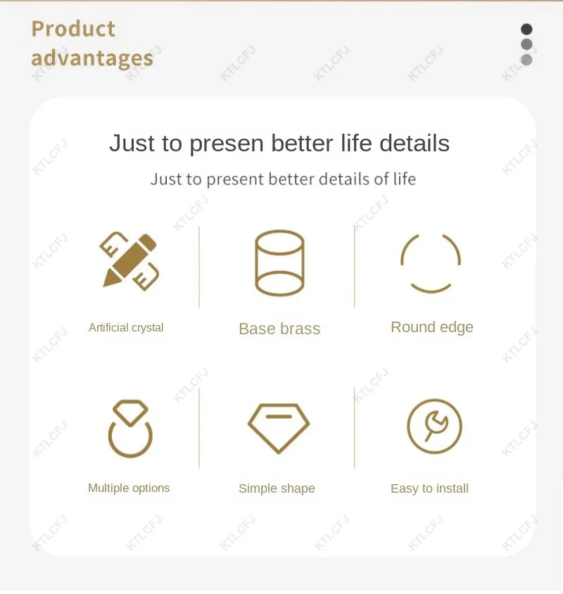 Luz de luxo estilo europeu bola de cristal alça bronze para decoração