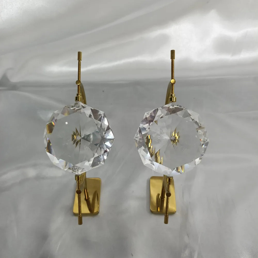 1 pçs esfera de cristal base metal globo forma ouro prata moda suporte