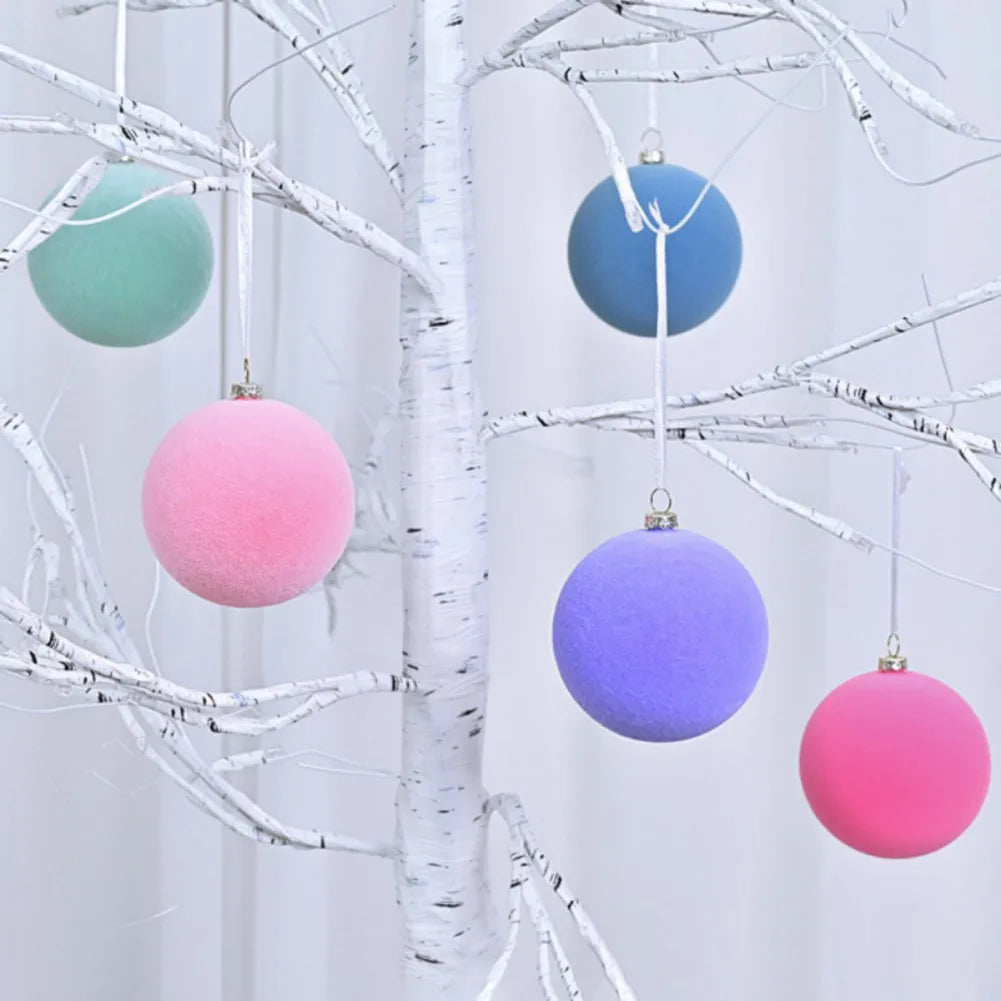 12 pçs 6cm enfeites de bola de natal macaron árvore de natal decoração de festa