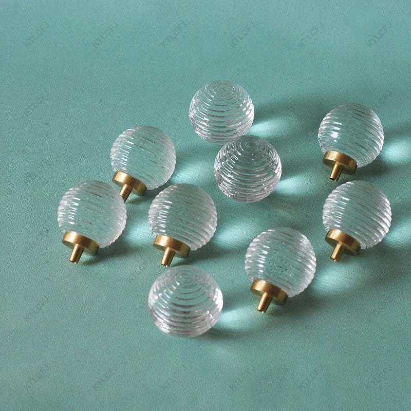 Luz de luxo estilo europeu bola de cristal alça bronze para decoração