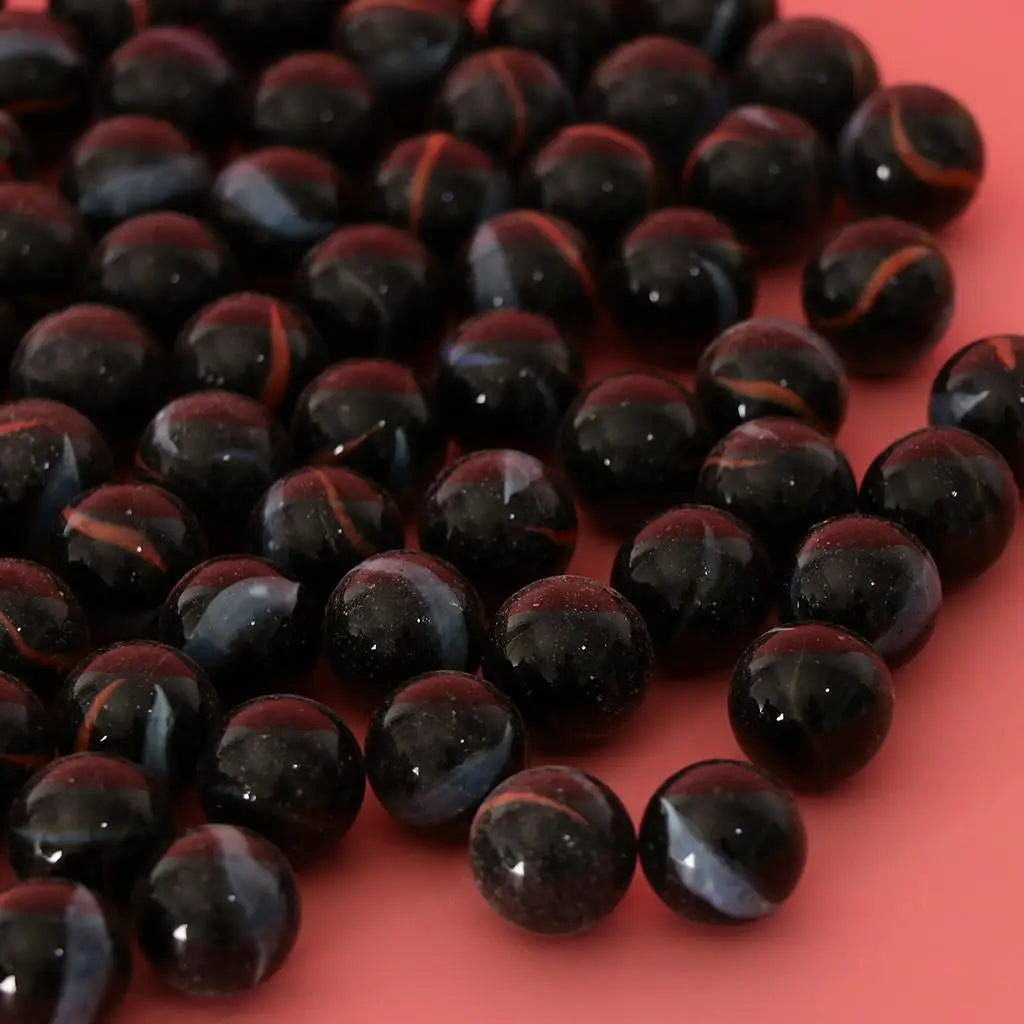 Conjunto de 90 peças de Bolas de vidro de mármore para jogo de damas