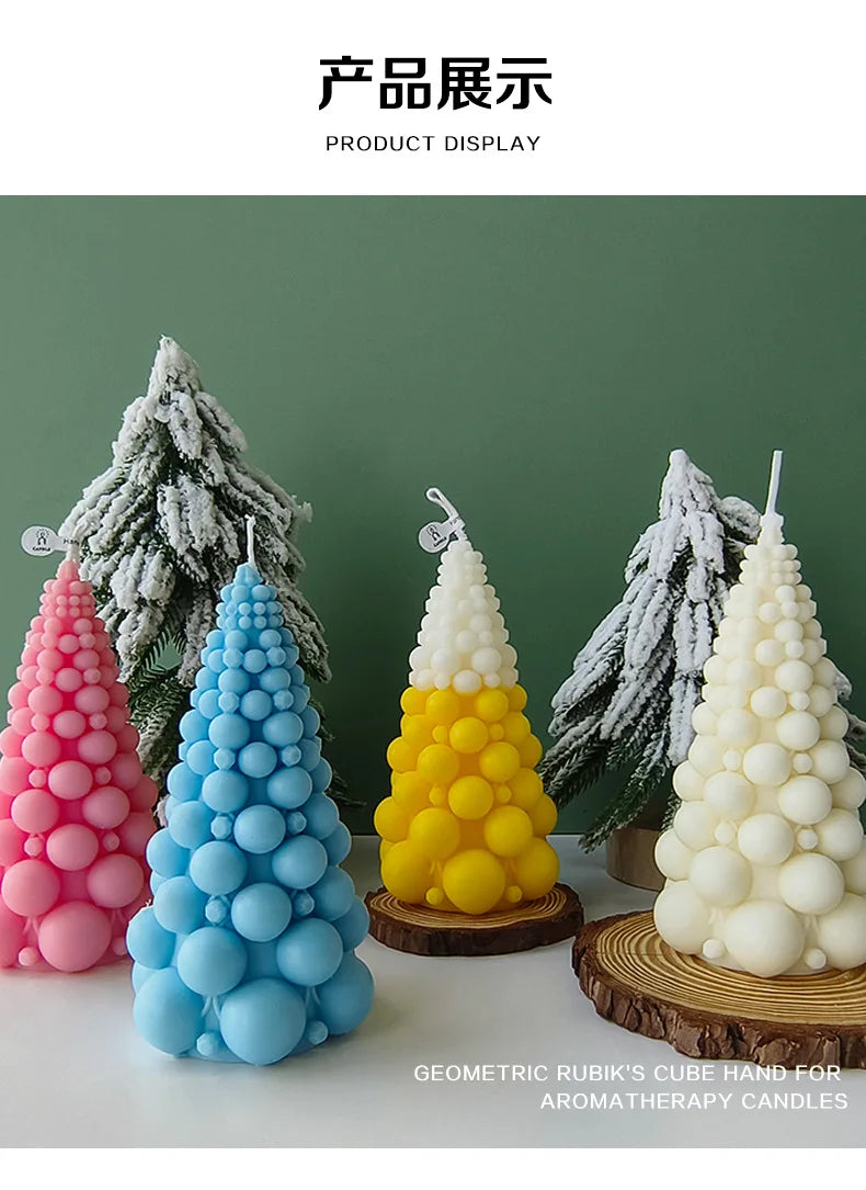 Vela de decoração natalina Bola árvore de natal aromaterapia
