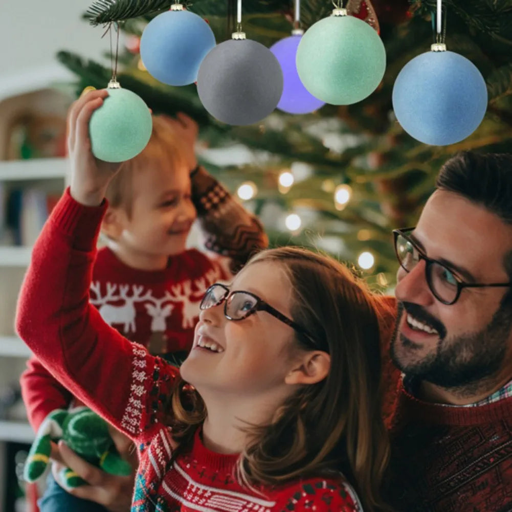 12 pçs 6cm enfeites de bola de natal macaron árvore de natal decoração de festa