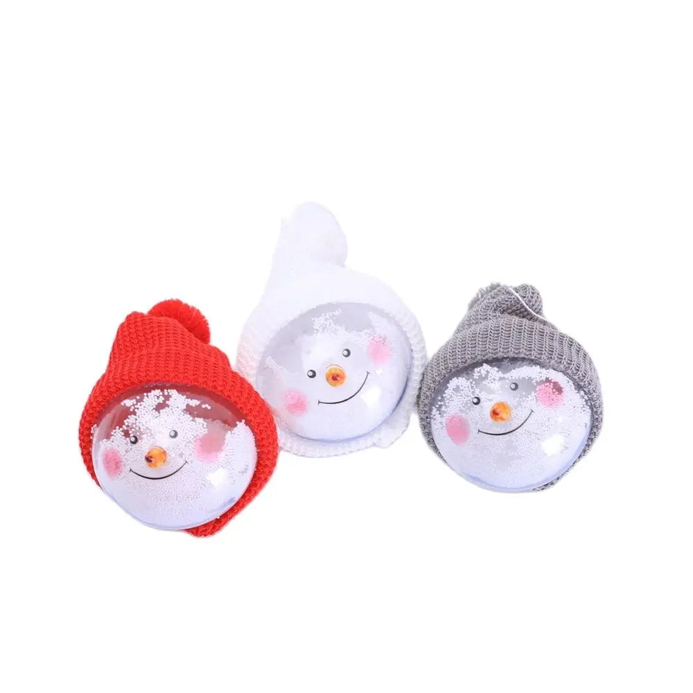 Novas decorações de natal boneco de neve espuma neve bola transparente decoração