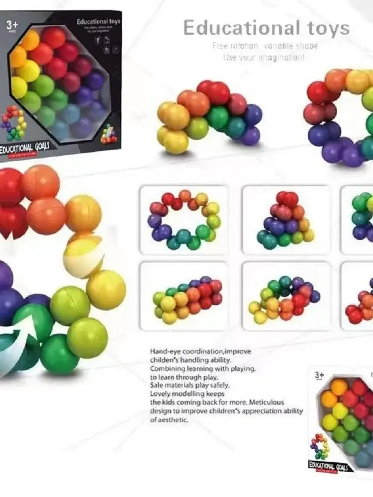 Brinquedos educativos pulseira versátil bola de inteligência quebra-cabeça cubo magnético