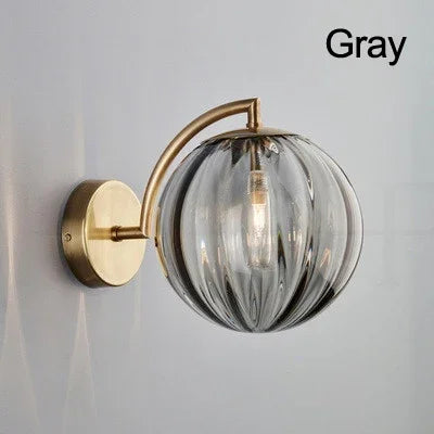 Globo lâmpada de parede multicolorido vidro bola redonda