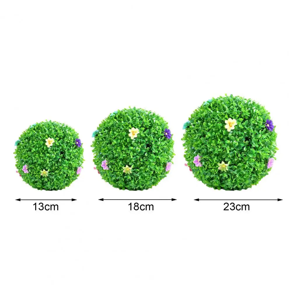 1pc folhas verdes esfera planta artificial topiária bola resistente uv jardim