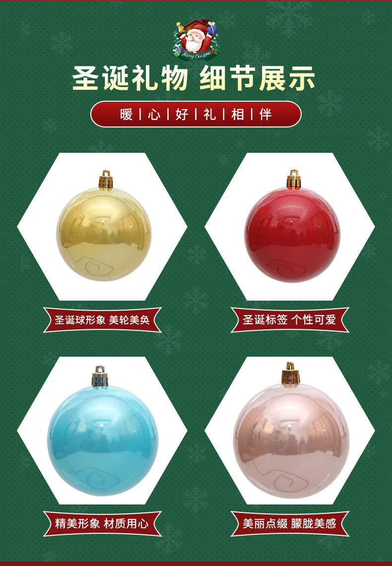 Enfeites de bola de natal 4-8cm 36 peças, luz pérola, árvore de natal, decoração de festa