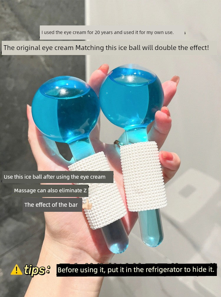 Instrumento de beleza para cuidados com a pele e massagem com ondas de gelo
Esfera cromoterapia