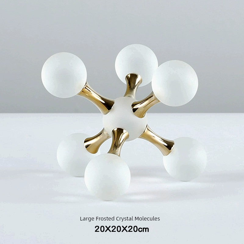 Luz moderna de luxo geométrica cruz metal cristal bola