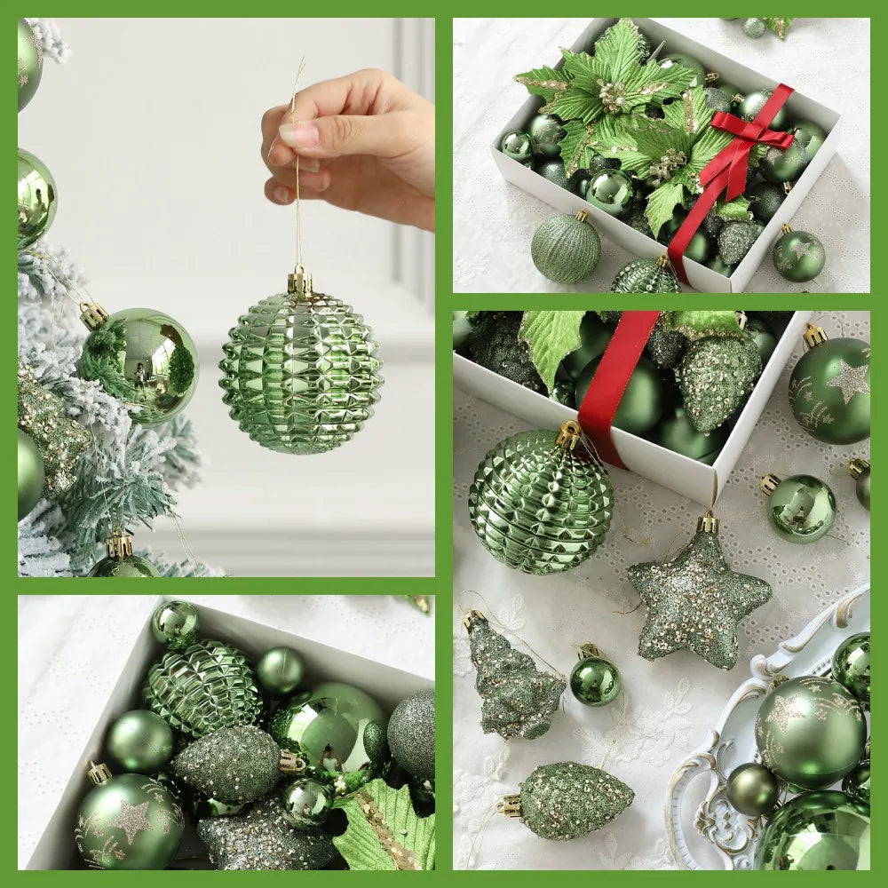 bola de natal ornamentos esferas 53/54 pçs 21cm