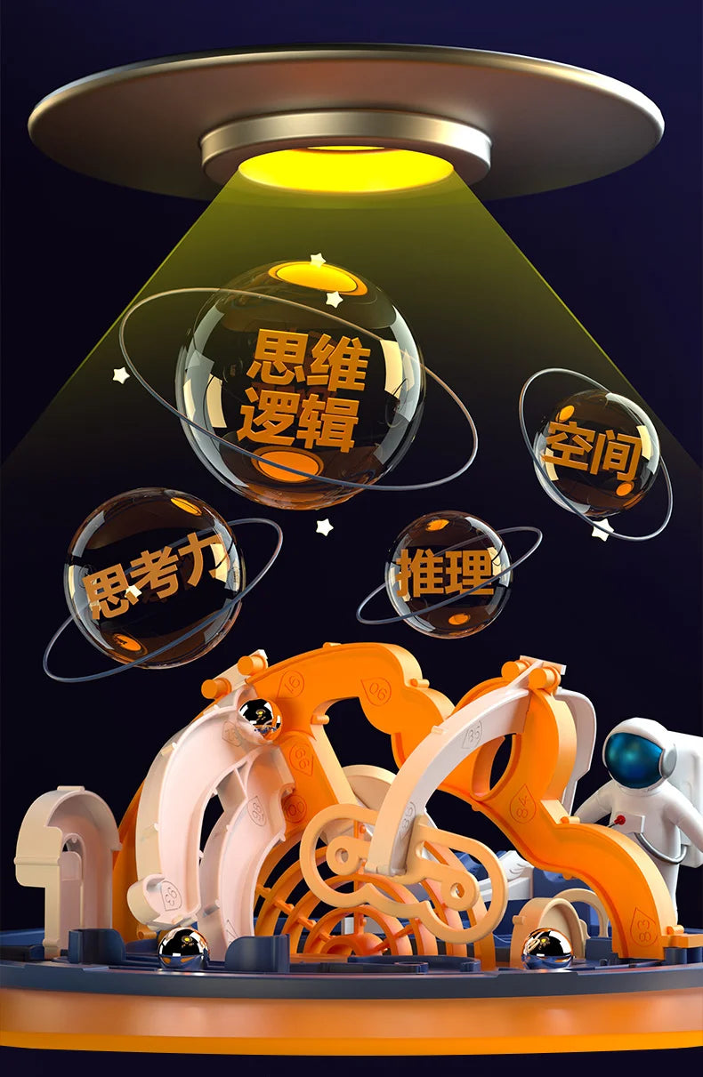 Labirinto mágico intelecto bola esfera educacional globo 3D