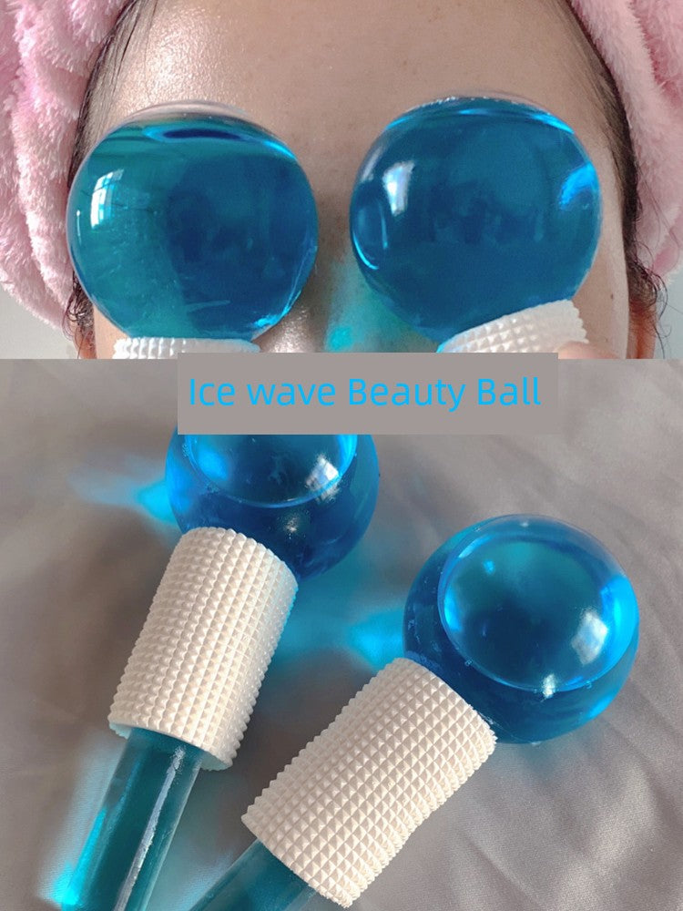 Instrumento de beleza para cuidados com a pele e massagem com ondas de gelo
Esfera cromoterapia