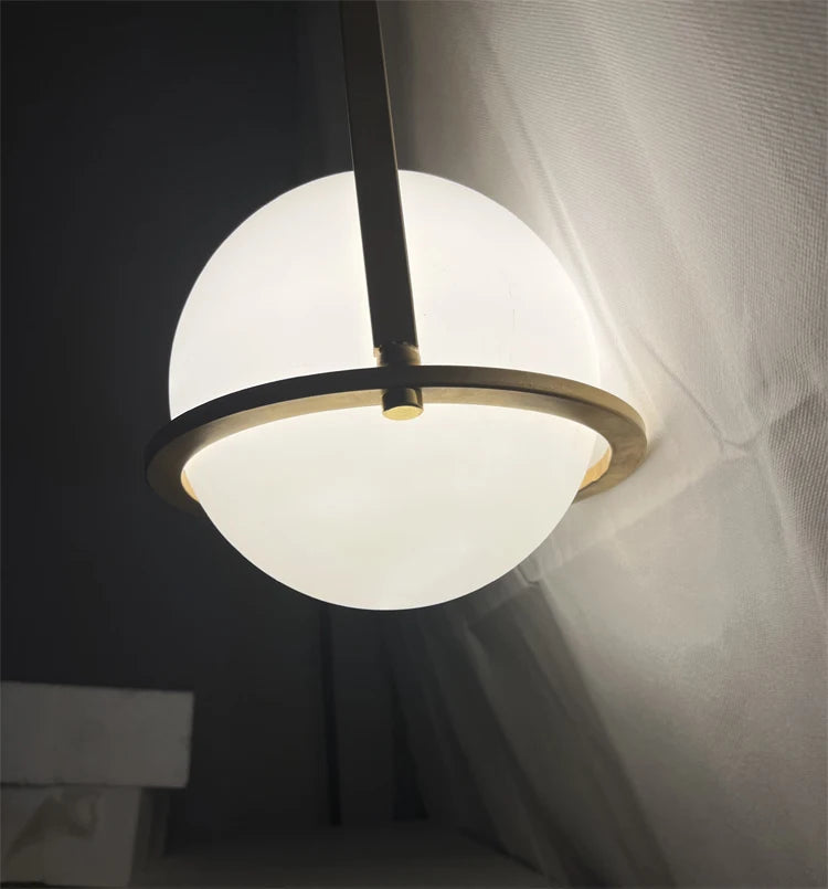 Nordic globo pingente lâmpada bola de vidro suspensão teto pendurado luz para cozinha ilha sala jantar