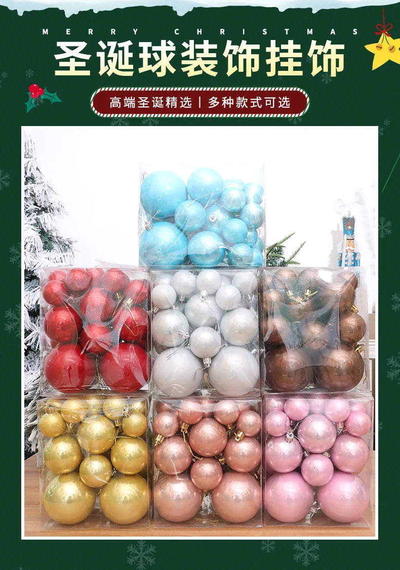 Enfeites de bola de natal 4-8cm 36 peças, luz pérola, árvore de natal, decoração de festa