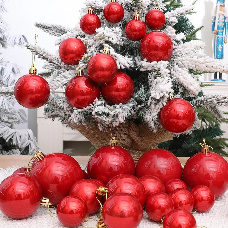 Enfeites de bola de natal 4-8cm 36 peças, luz pérola, árvore de natal, decoração de festa