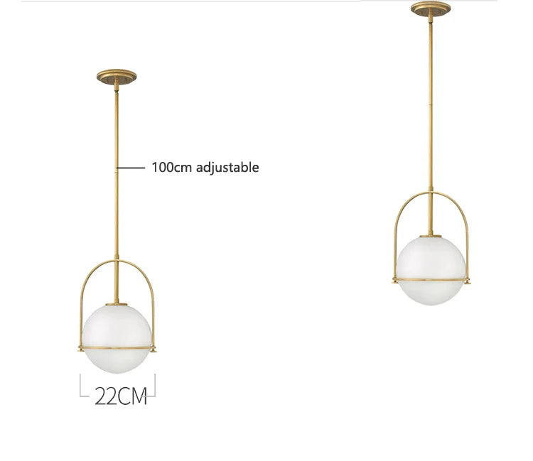 Nordic globo pingente lâmpada bola de vidro suspensão teto pendurado luz para cozinha ilha sala jantar