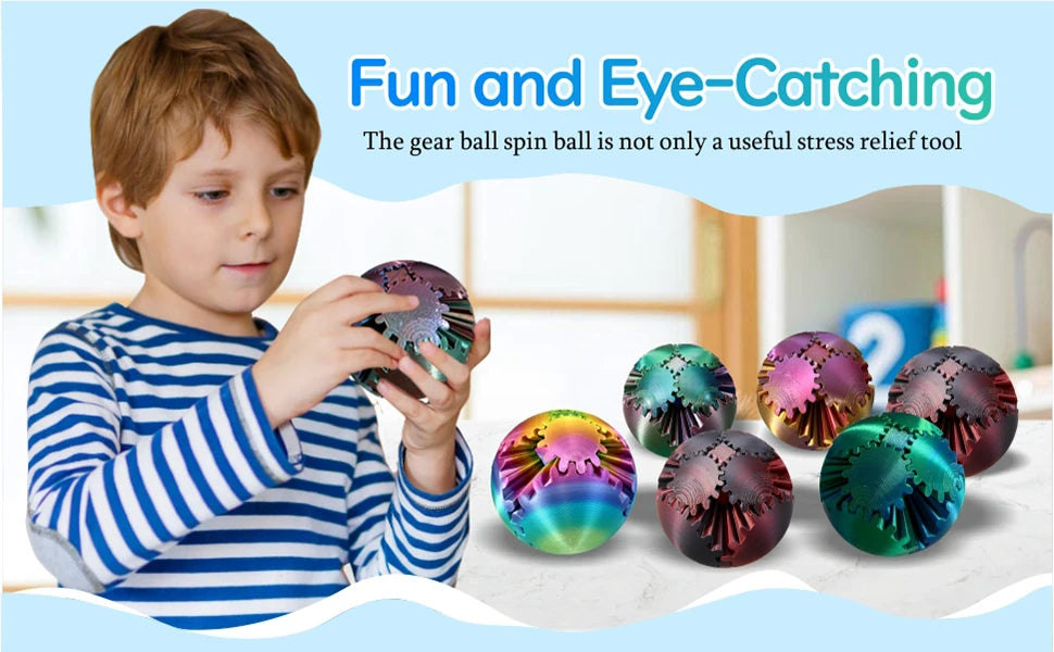 Nova engrenagem Ball-3D impressa bola de engrenagem, bola de rotação