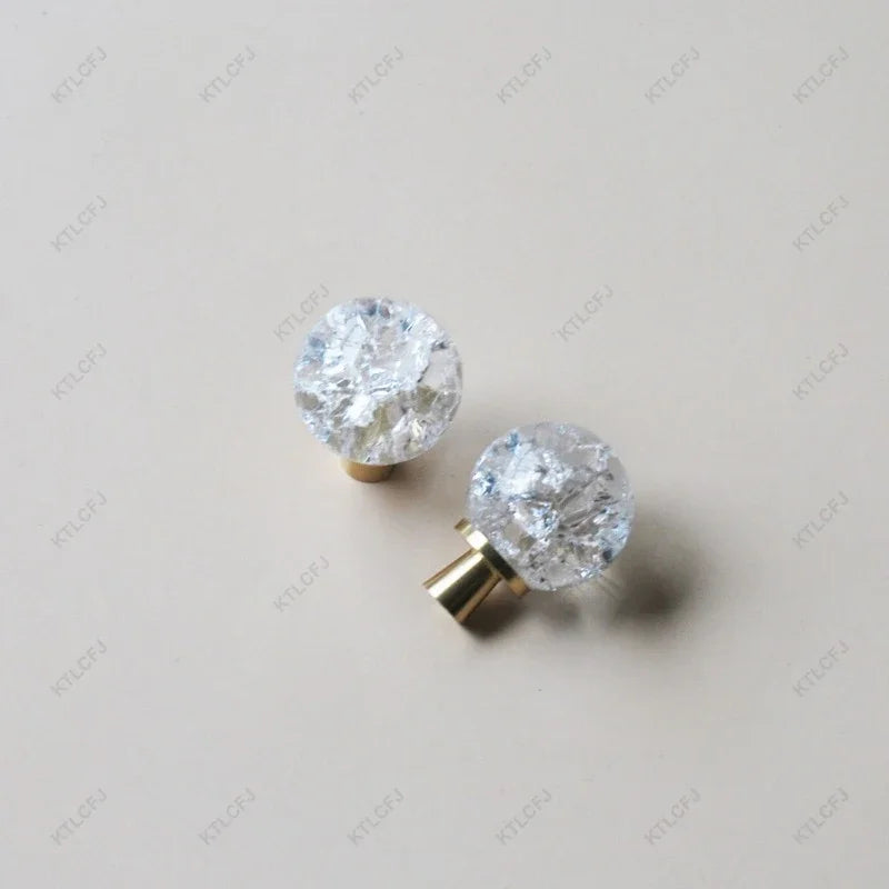 Luz de luxo estilo europeu bola de cristal alça bronze para decoração