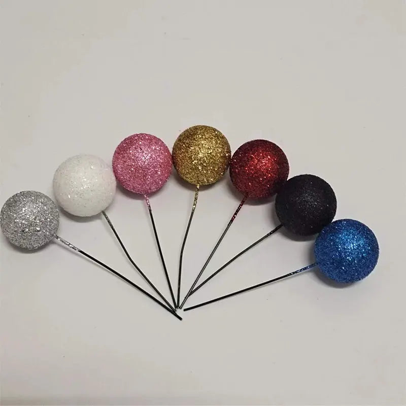 Conjunto de bolas para topper de bolo, 20 peças, esferas de 2cm-4cm, festa de casamento