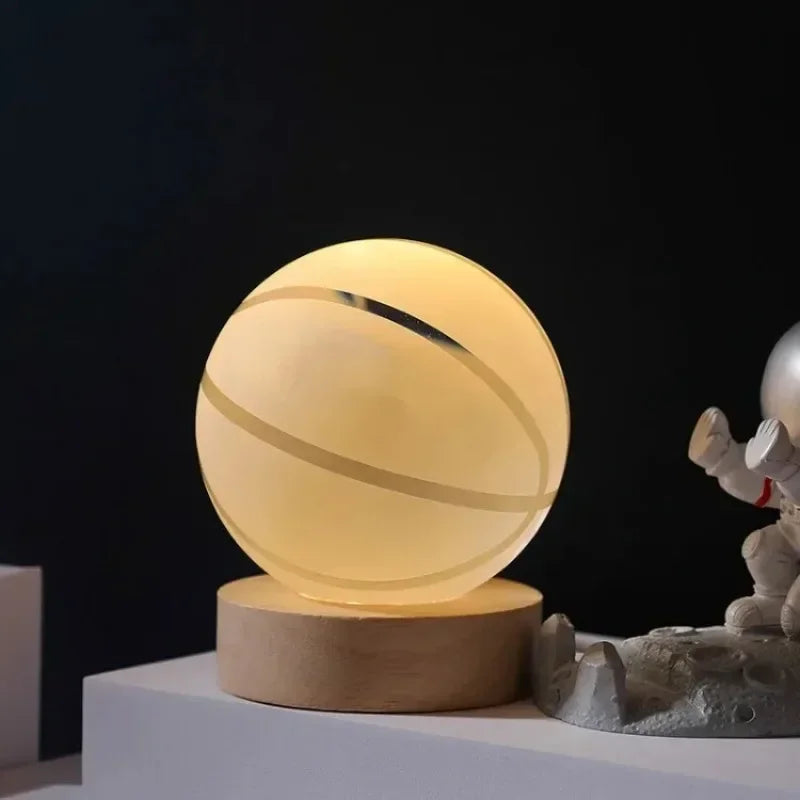 Sistema solar 3D bola de cristal luminosa saturno planetas esfera de vidro bolas decorativas