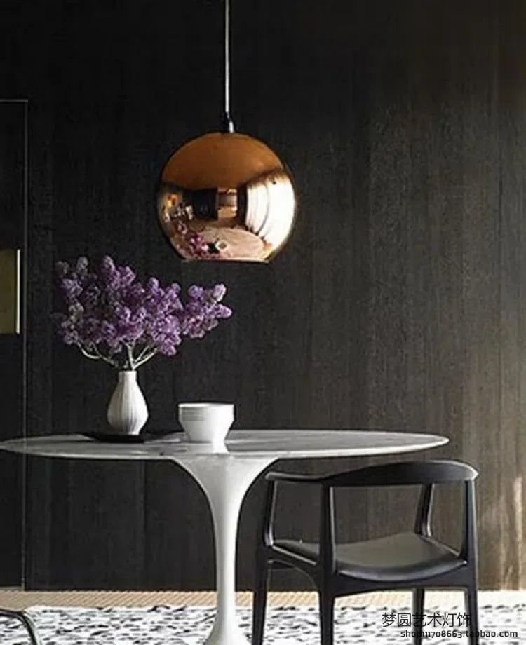 Lustre de bola de vidro criativo restaurante café bar estação corredor bola lustre lâmpada